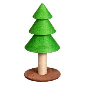 31.5in Christmas Tree Cat Scratcher, Cat Scratching Post For Indoor Cats, Large Sisal Cat Scratching Tree Cat Scratch Tower, Grass Green (Option: Grass green)